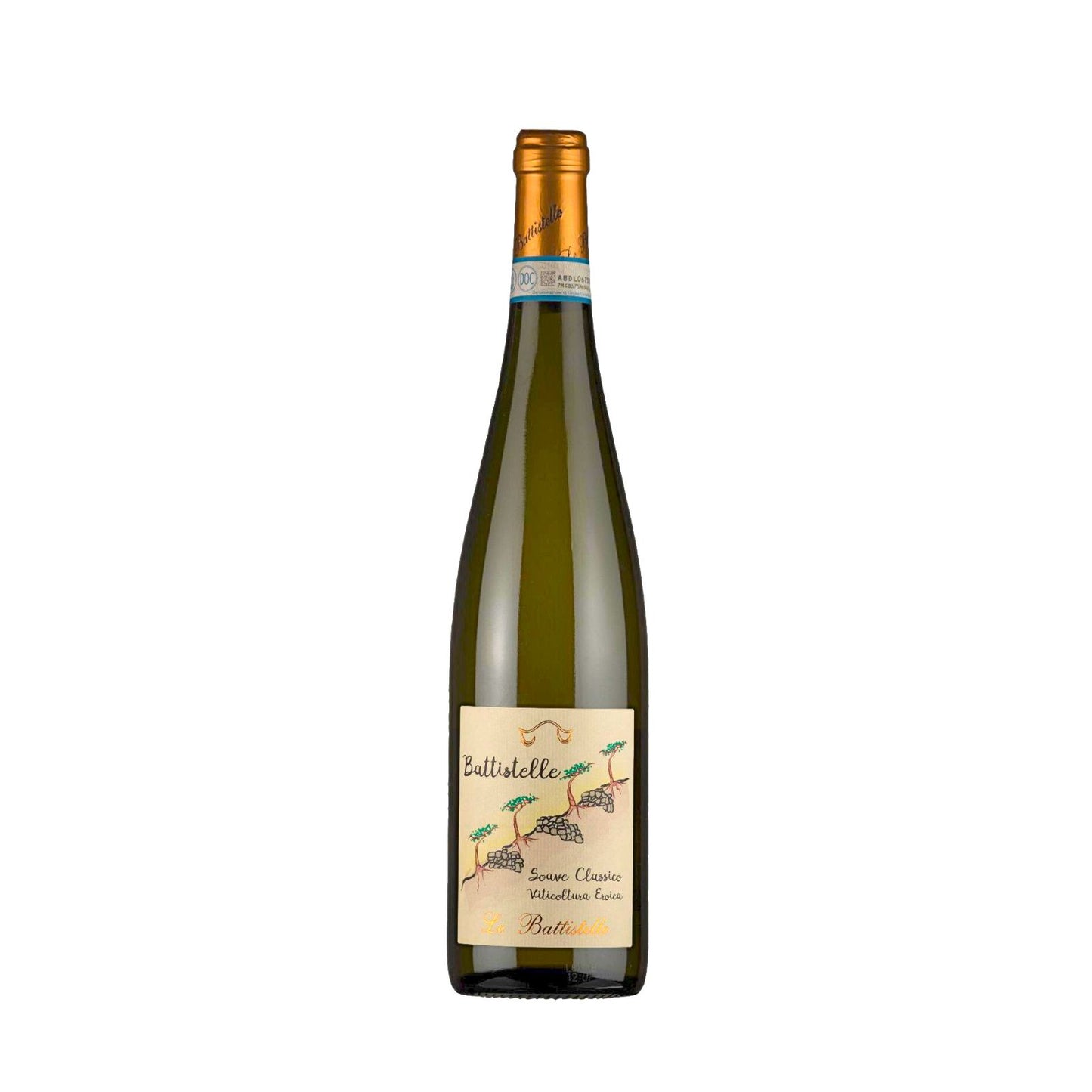Bottiglia di Battistelle Soave Classico DOC di uve Garganega dell'azienda Le Battistelle