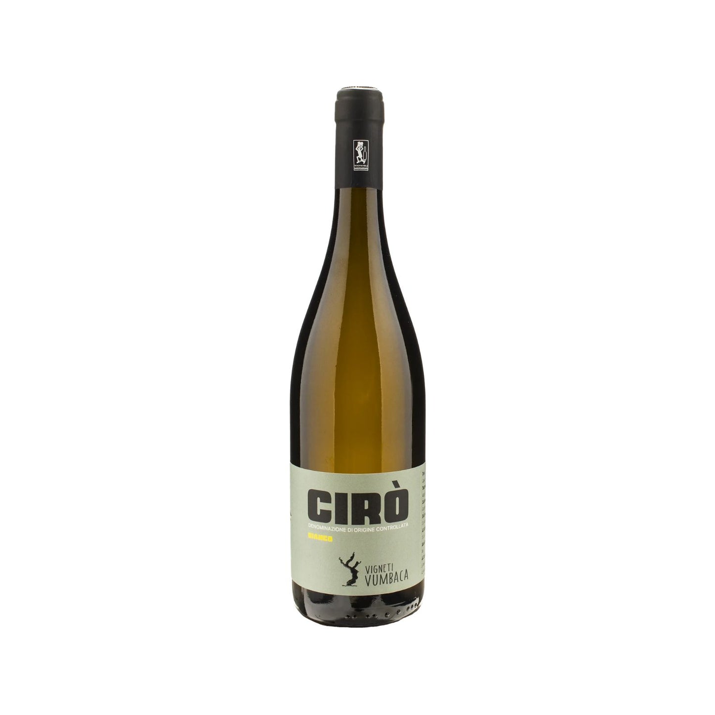 Bottiglia di Cirò Bianco dell'azienda Vigneti Vumbaca