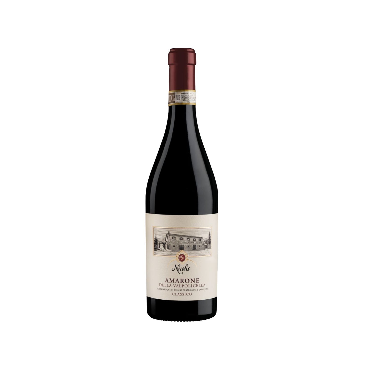 Bottiglia di Amarone della Valpolicella DOCG Classico dell'azienda Nicolis