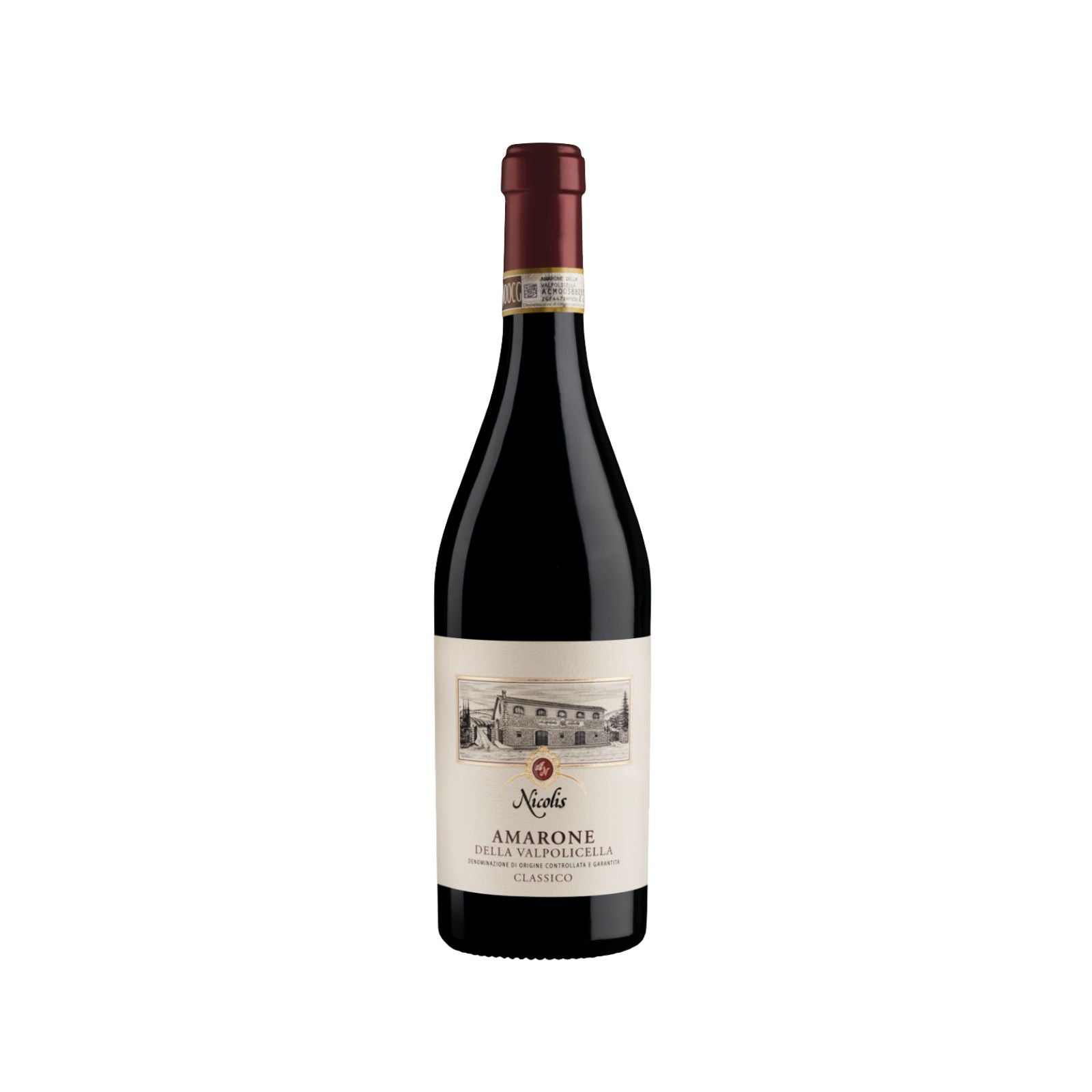 Bottiglia di Amarone della Valpolicella DOCG Classico dell'azienda Nicolis
