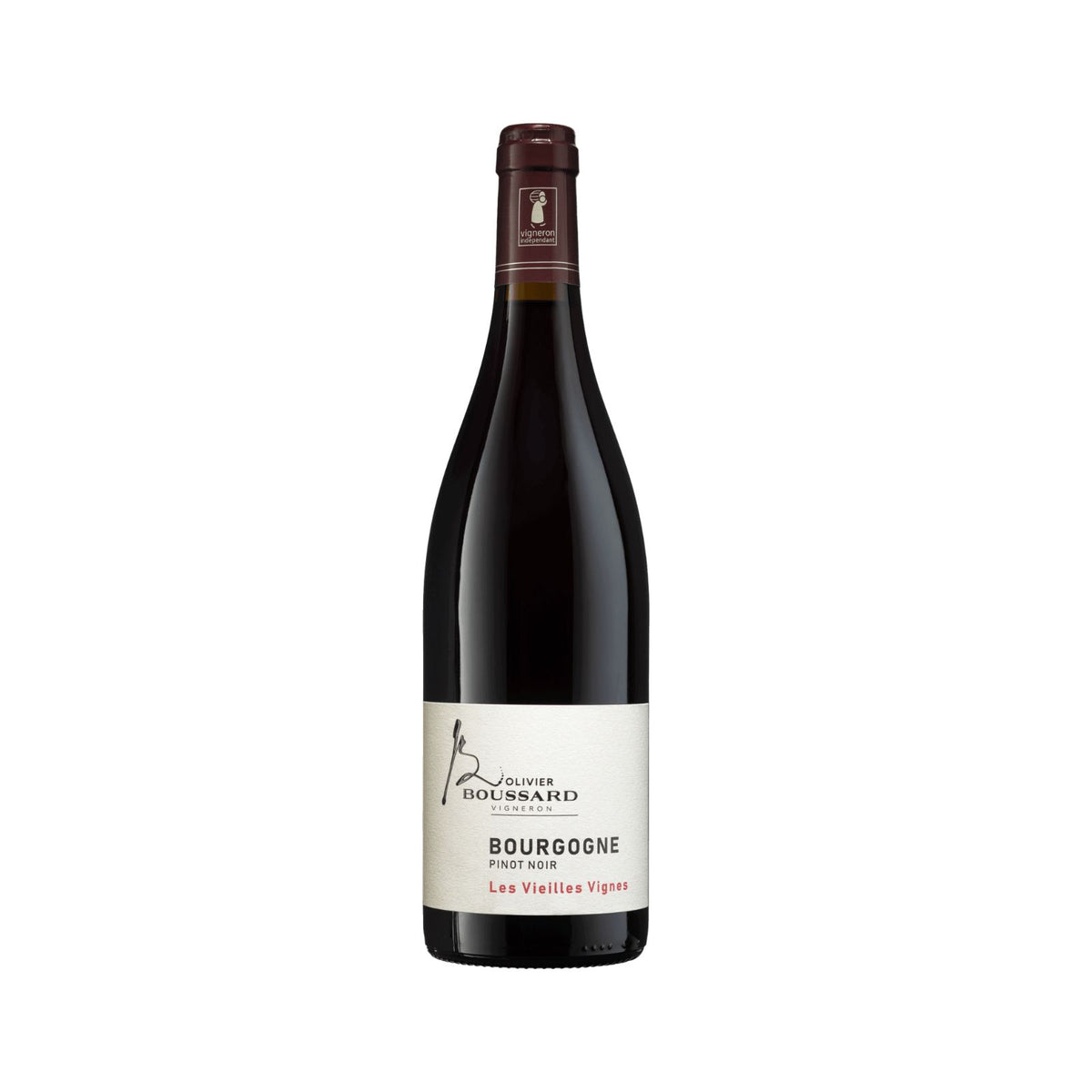 Bottiglia di Bourgogne Pinot Noir Vielles Vignes del Domaine Boussard