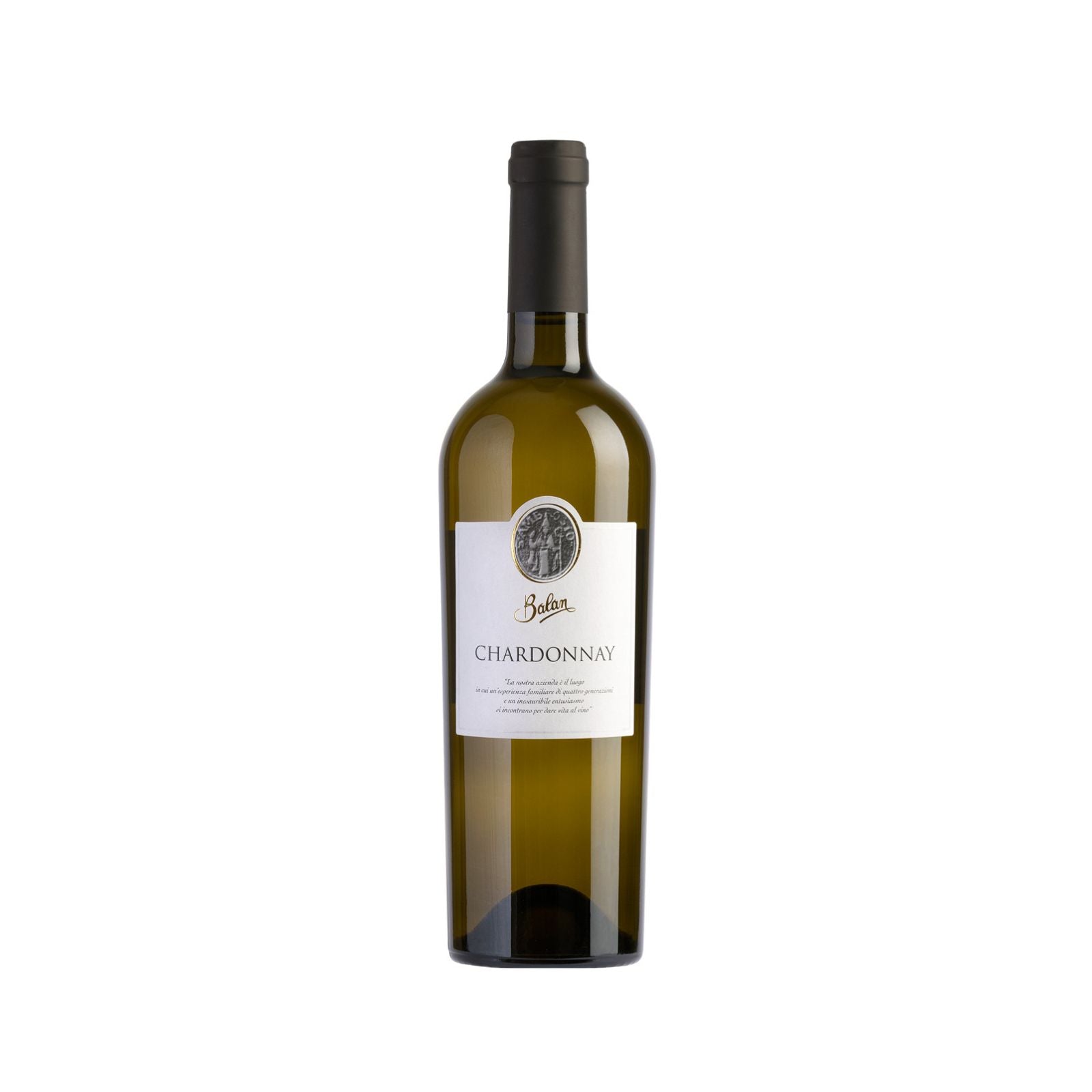 Bottiglia di Chardonnay Veneto IGT dell'Azienda Agricola Balan.