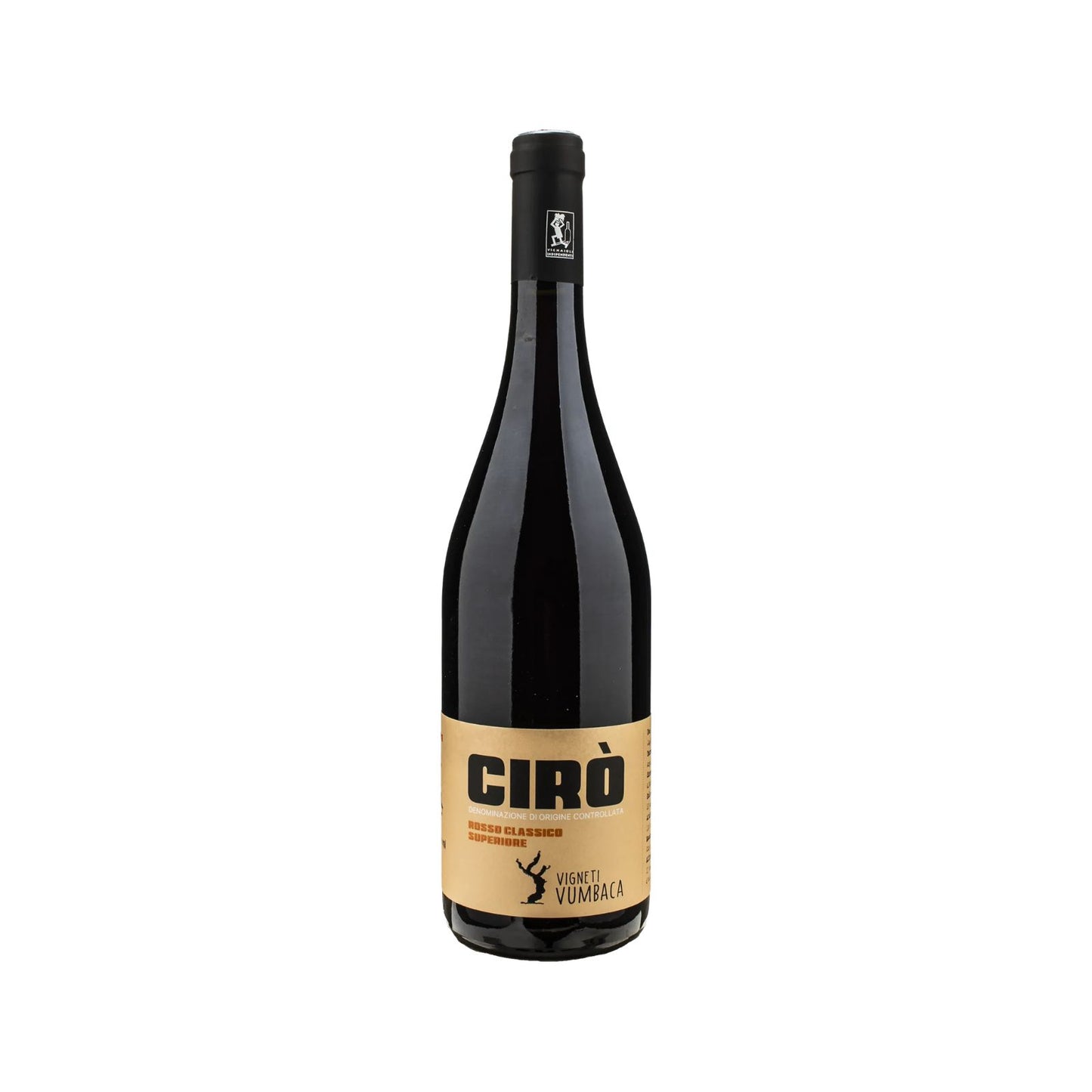 Bottiglia di Cirò Rosso Classico Superiore azienda Vigneti Vumbaca