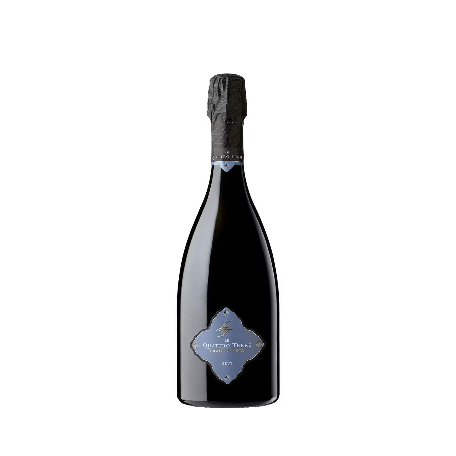 Bottiglia di Franciacorta DOCG Brut dell'azienda Le Quattro Terre