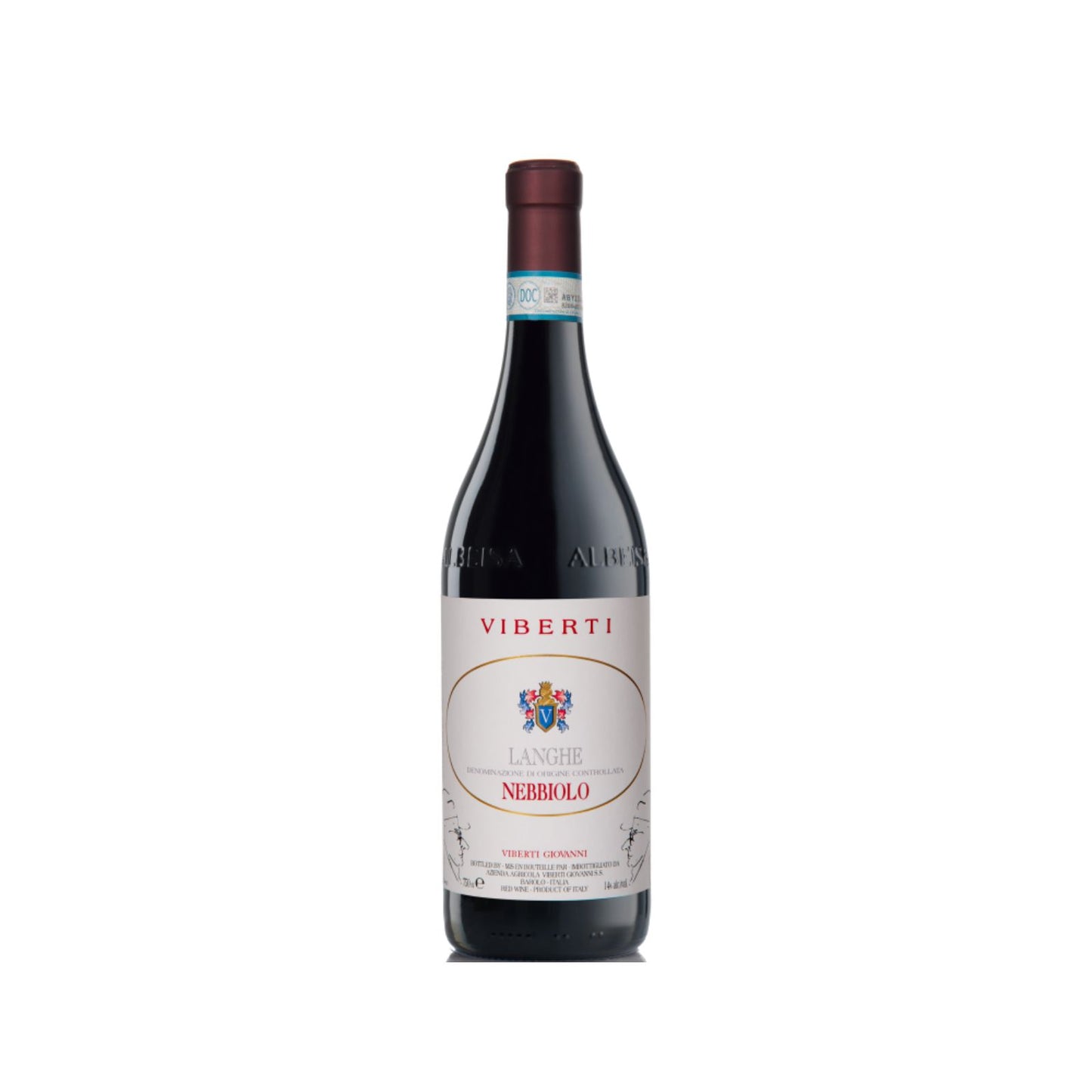 Bottiglia di Nebbiolo langhe DOC della cantina Viberti Giovanni