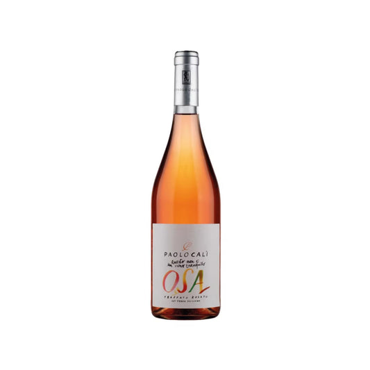 Bottiglia di "Osa!"un Frappato rosato dell'azienda Paolo Calì