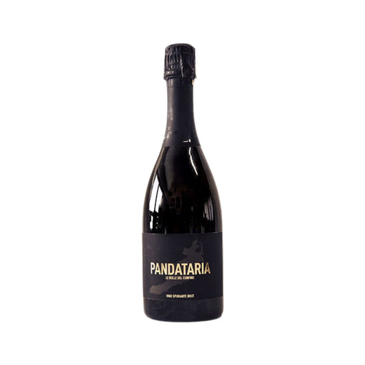 Bottiglia di Pandataria Spumante Brut di uve Falanghina, Fiano e Greco dell'azienda Candidaterra