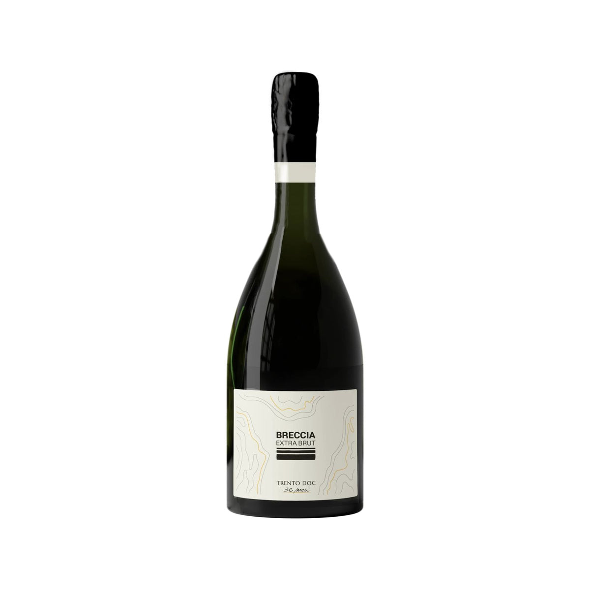 Bottiglia di Trento DOC Extra Brut da uve Chardonnay di Cantina Breccia