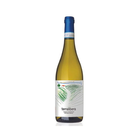 Bottiglia di Verdicchio di Castelli di Jesi Classico Superiore DOC dell'azienda Terralibera