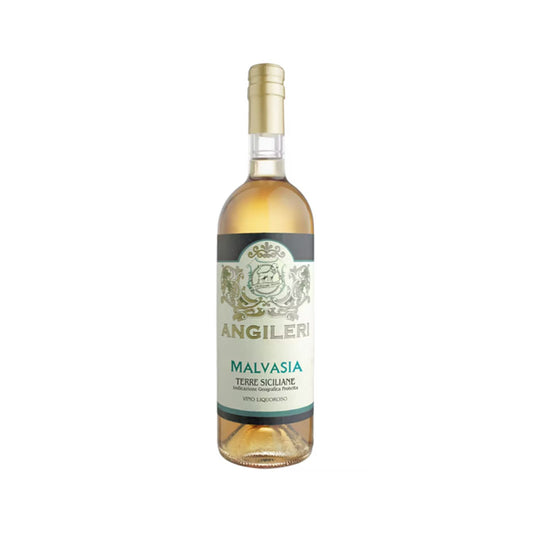Bottiglia di Malvasia Vino Liquoroso Sicilia IGT Angileri di Alagna Vini.